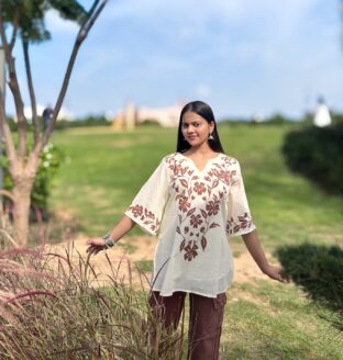 Earth Bloom Handbrush Tunic